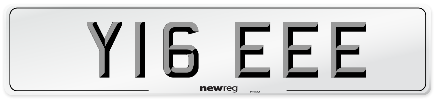 Y16 EEE Number Plate from New Reg